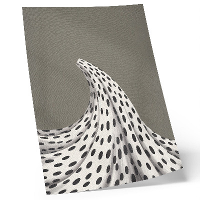 Kunstdruck leinwand Minimalistisches Muster mit schwarzen Punkten auf beigem Hintergrund