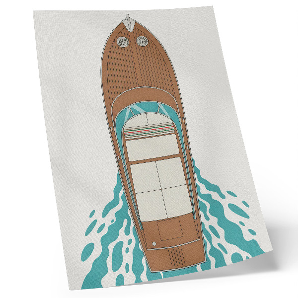 Wandposter Die Eleganz einer Yacht, Linien, Symmetrie, Minimalismus