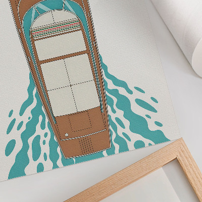Wandposter Die Eleganz einer Yacht, Linien, Symmetrie, Minimalismus