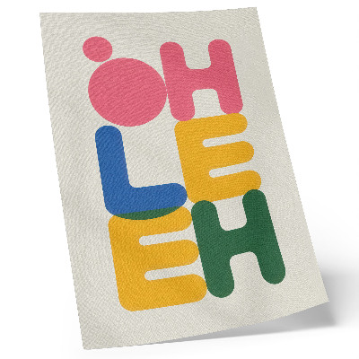 Wandposter Geometrische Buchstaben in leuchtenden Farben