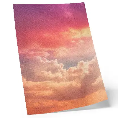 Kunstdruck auf Leinwand pastellfarbene Wolken bei einem friedlichen Sonnenuntergang