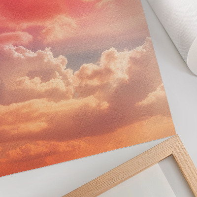 Kunstdruck leinwand Pastellfarbene Wolken, friedlicher Sonnenuntergang