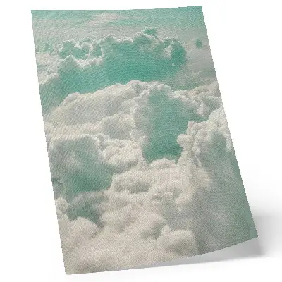 Wandposter Wolken am blauen Himmel als Symbol für Frieden und Harmonie