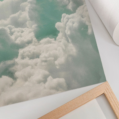 Wandposter Wolken am blauen Himmel, Frieden, Harmonie
