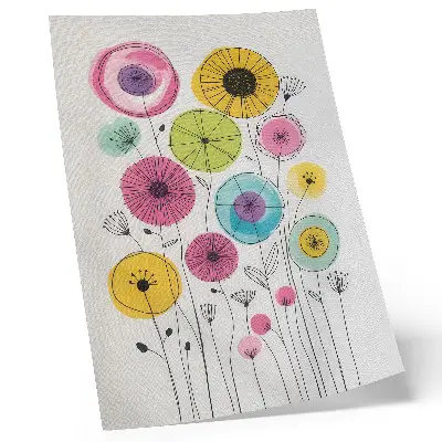 Poster Bunte Blumen im modernen Stil Freude