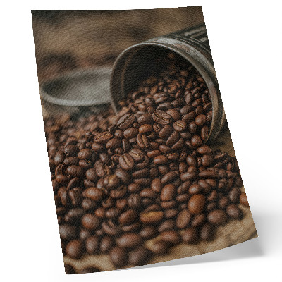 Kunstdruck leinwand Kaffeebohnen in einer verstreuten Anordnung direkt aus der Dose