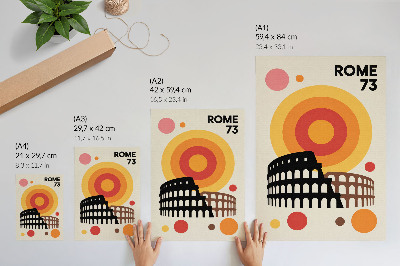 Kunstdruck leinwand Künstlerische Retro-Kreise des Kolosseums