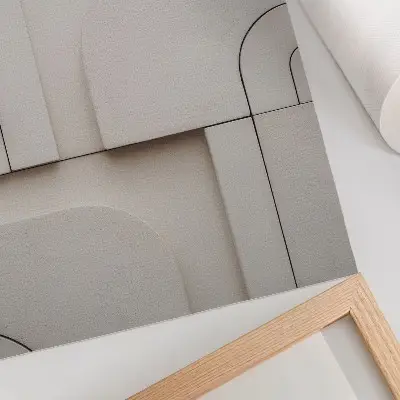 Kunstdruck auf Leinwand geometrische Formen in moderner und eleganter Komposition