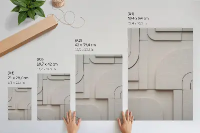 Kunstdruck auf Leinwand geometrische Formen in moderner und eleganter Komposition
