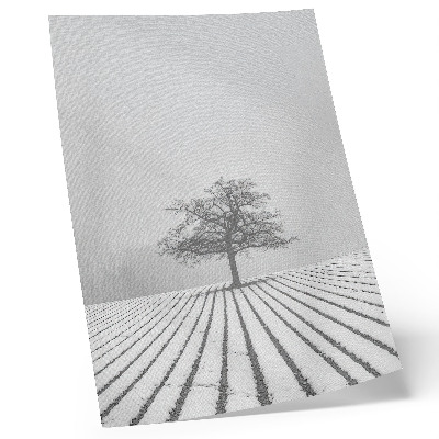 Poster Baum im Schnee, Winterlandschaft, Minimalismus