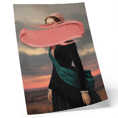 Poster Klassische Figur mit rosa Kontrast
