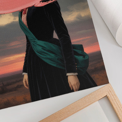 Poster Klassische Figur mit rosa Kontrast