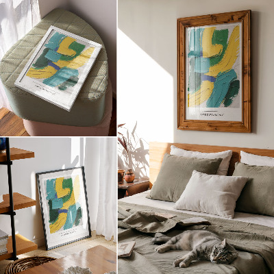Wandposter Energetische Farben, dynamische Abstraktion