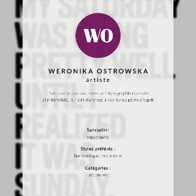 Poster mit schwarzem Text auf weißem Hintergrund und einer Liste von Optionen