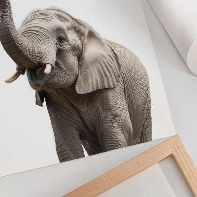 Kunstdruck leinwand Elefant mit einer Blase, Modernität, Humor, Sanftmut
