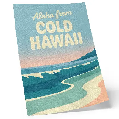 Kunstdruck auf Leinwand moderne Typografie mit Naturlandschaft und Strandmotiven