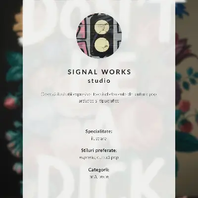 Poster bunte Blumen mit weißer Schrift im kontrastreichen Design