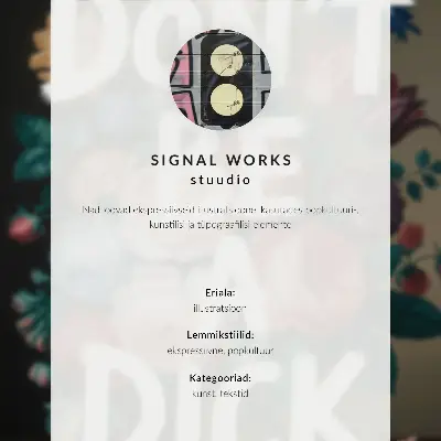 Poster bunte Blumen mit weißer Schrift im kontrastreichen Design