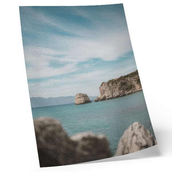 Wandposter Klippen, Meer, blauer Himmel