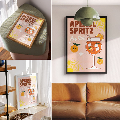 Kunstdruck leinwand Orange-gelbe lächelnde Fruchtschrift