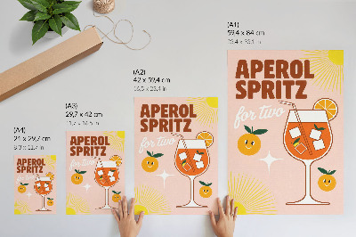 Kunstdruck leinwand Orange-gelbe lächelnde Fruchtschrift
