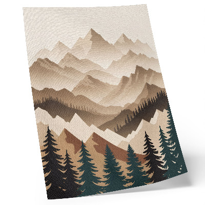 Kunstdruck leinwand Berge und Bäume, Harmonie der Natur, ruhige Schatten