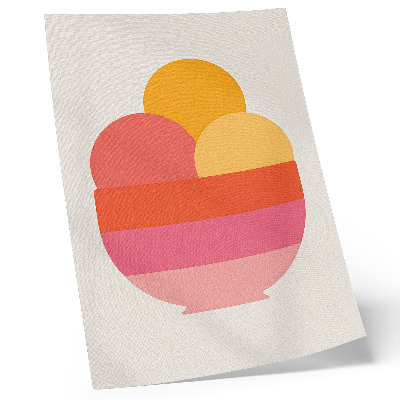 Poster Lebhafte Kreise in einer Schale, minimalistischer Stil