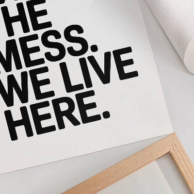 Kunstdruck leinwand Humorvoller Text, minimalistischer Stil, Kontrast