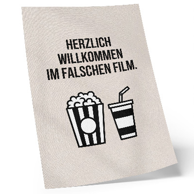 Wandposter Aussagekräftige Textsymbolik, Kino-beiger Hintergrund