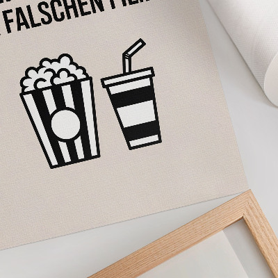 Wandposter Aussagekräftige Textsymbolik, Kino-beiger Hintergrund