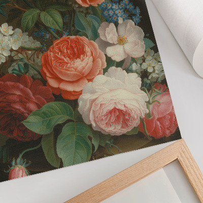 Poster Farbenfrohe Blumen im klassischen Malstil