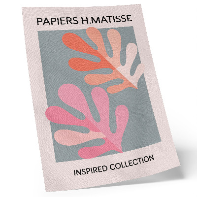 Poster Geometrische Blätter, inspiriert von Matisses farbenfroher