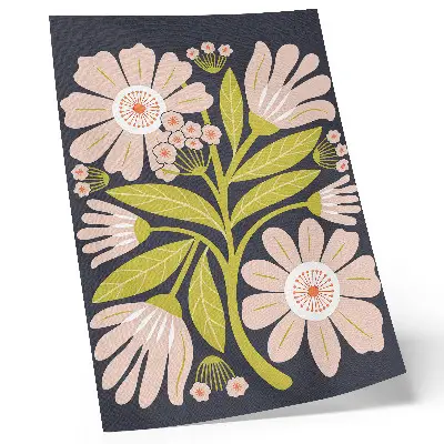 Wandposter mit Retro-Blumenmotiven ohne großen Aufwand