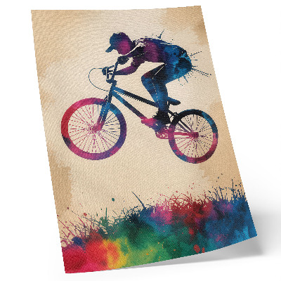 Kunstdruck leinwand Radfahrer dynamische Farben moderne Aktion