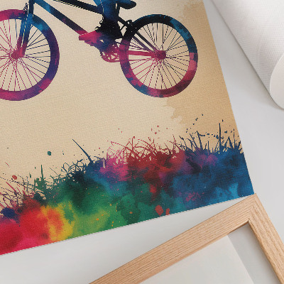 Kunstdruck leinwand Radfahrer dynamische Farben moderne Aktion