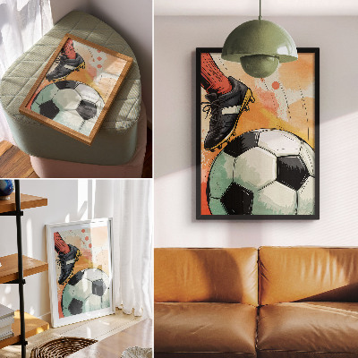 Poster Sportlicher Akzent, schöne Farben, dynamische Komposition