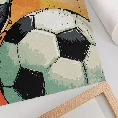 Poster mit sportlichem Akzent, schönen Farben und dynamischer Komposition