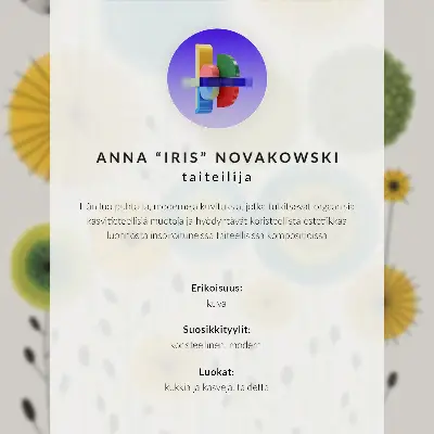 Wandposter mit weißen Blüten, rosa Schrift und grünem Kontrast