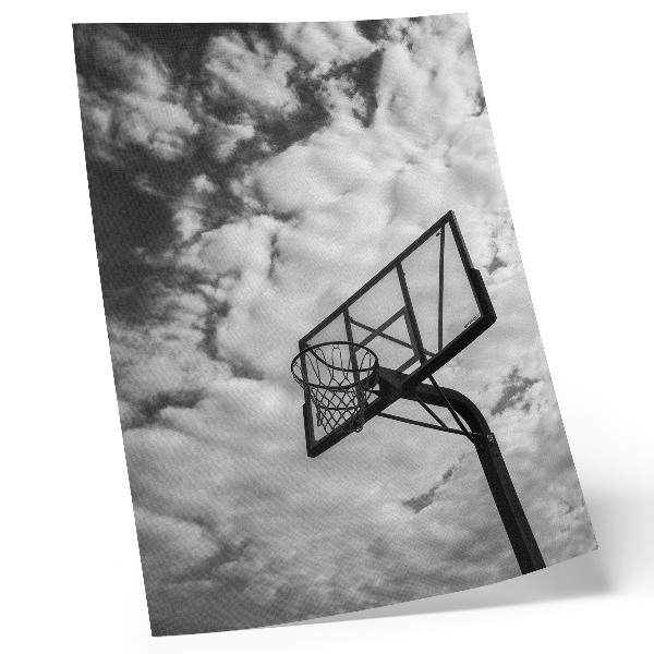 Poster Kontrastreicher Himmel, Wolken, Korb, Stadtleben