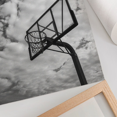 Poster Kontrastreicher Himmel, Wolken, Korb, Stadtleben