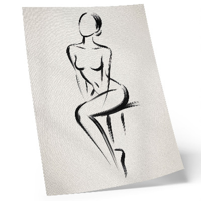 Kunstdruck leinwand Minimalistische Silhouette im Kontrast zu Schwarz und Weiß