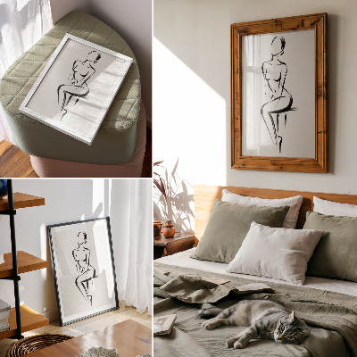 Kunstdruck leinwand Minimalistische Silhouette im Kontrast zu Schwarz und Weiß