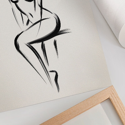 Kunstdruck leinwand Minimalistische Silhouette im Kontrast zu Schwarz und Weiß