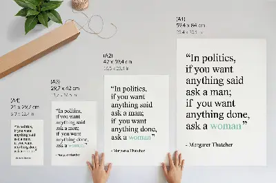 Poster minimalistisches Zitat für Inspiration und Motivation durch schlichtes Design