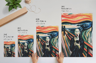 Kunstdruck leinwand Ausdrucksstarke Figur, leuchtende Farben, dynamische Linien