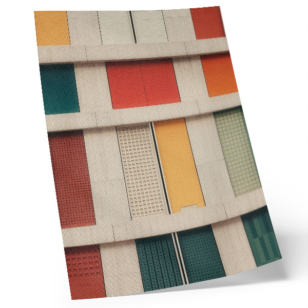 Wandposter Farbenfrohe Paneele, Symmetrie, moderner Stil