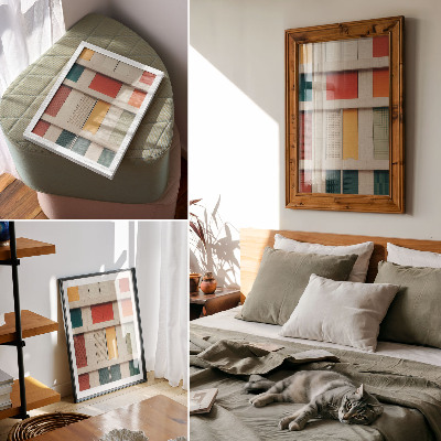 Wandposter Farbenfrohe Paneele, Symmetrie, moderner Stil