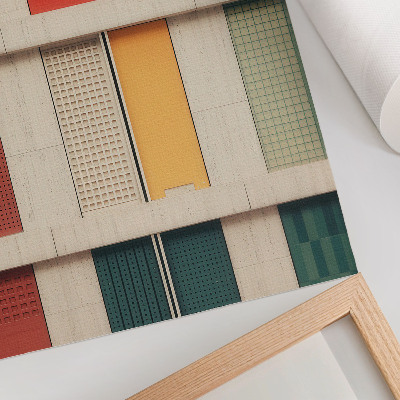 Wandposter Farbenfrohe Paneele, Symmetrie, moderner Stil