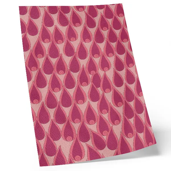 Wandposter mit dynamischem Muster aus rosa Tropfen
