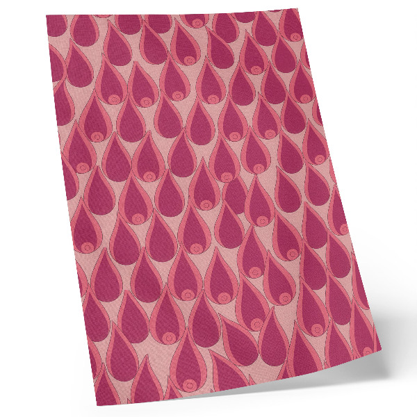 Wandposter Rosa Tropfen wiederholen ein dynamisches Muster